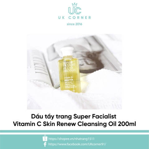 Dầu tẩy trang sáng dSuperfacialist Vitamin C+ Skin Renew Cleansing Oil 200ml