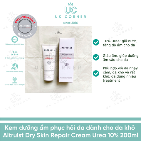 ALTRUIST Dermatologist Dry Skin Repair Cream 10% Urea 200ml