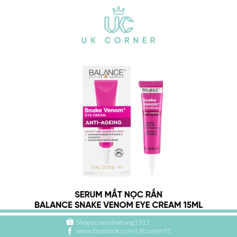 Kem mắt nọc rắn Balance Snake Venom Eye Cream 15mL