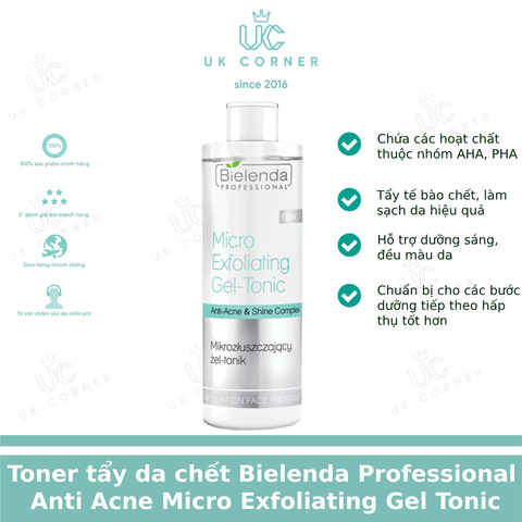 Bielenda Professional Anti Acne Micro Exfoliating Gel Tonic 200g