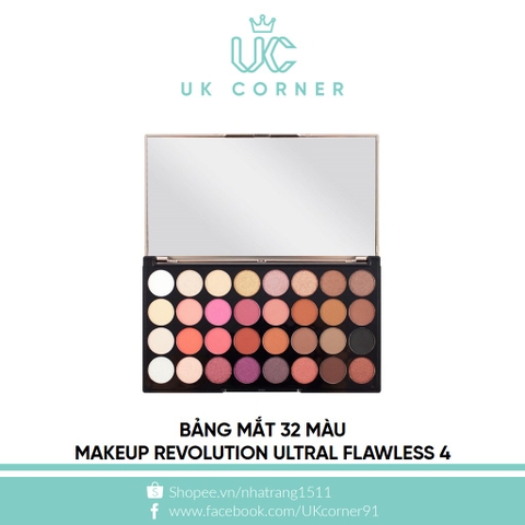 Bảng mắt 32 màu Makeup Revolution Ultra Flawless 4 Eye Shadow Palette