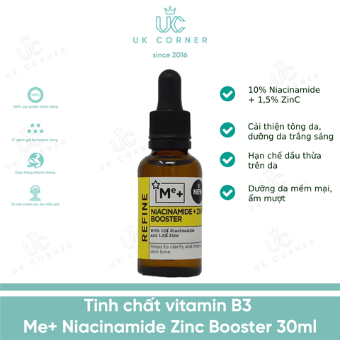 Tinh chất B3 Me+ Niacinamide Zinc Booster 30ml