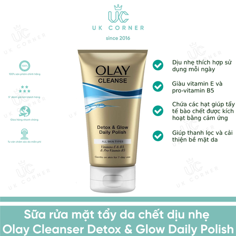 Olay Cleanser Detox & Glow Daily Polish 150ml