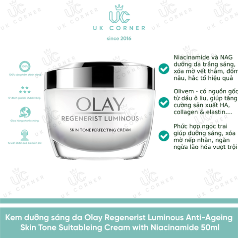 Olay Regenerist Luminous Advanced Anti-Ageing Skin Tone Perfecting Cream 50 ml