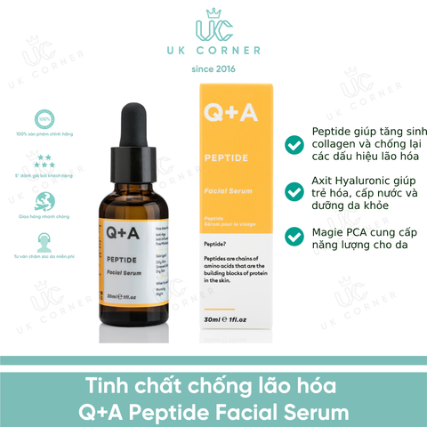 Q+A Peptide Facial Serum 30ml