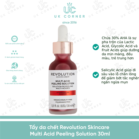 Revolution Skincare Multi Acid 30% AHA 1.5% BHA Peeling Solution