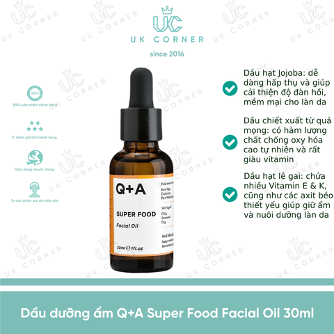 Q+A Superfood Facial Oil 30ml