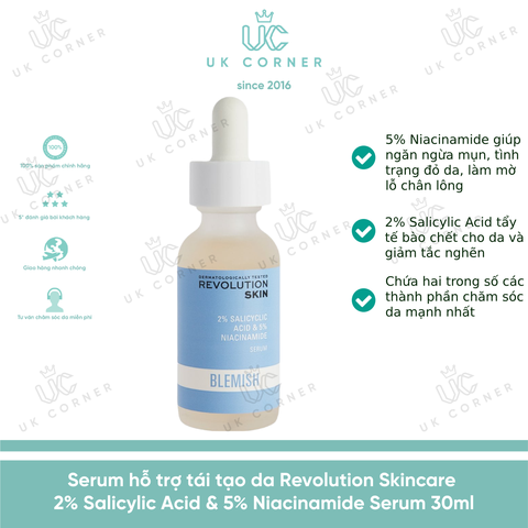 Revolution skincare 2% Salicylic Acid & 5% Niacinamide Serum 30ml