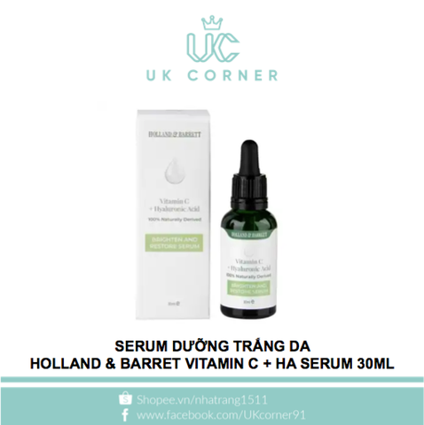 Holland & Barrett Vitamin C + HA serum 30ml