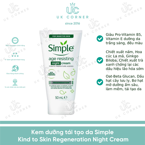 Simple Regeneration Age Resisting Cream 50ml