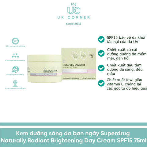 Superdrug Naturally Radiant Cream SPF15 75ml
