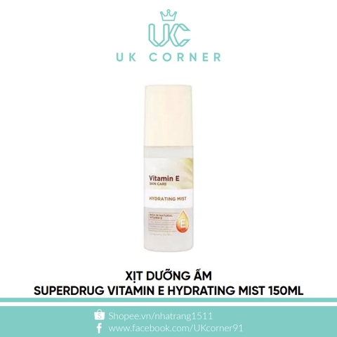 Superdrug Vitamin E Hydrating Mist 150ml