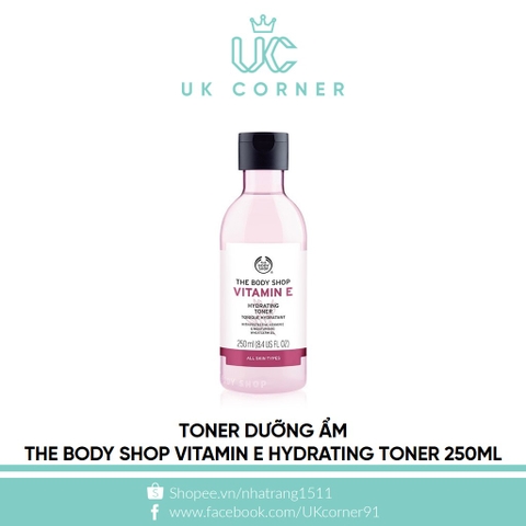 Toner dưỡng ẩm Thebodyshop Vitamin E Hydrating Toner 250mL