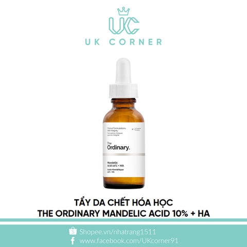 Tẩy da chết hóa học The Ordinary Mandelic Acid 10% + HA 30ml