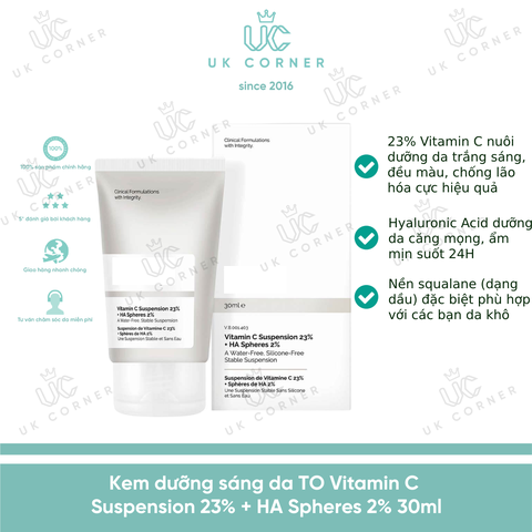 Kem dưỡng sáng da The Ordinary Vitamin C Suspension 23% + HA Spheres 2% 30ml