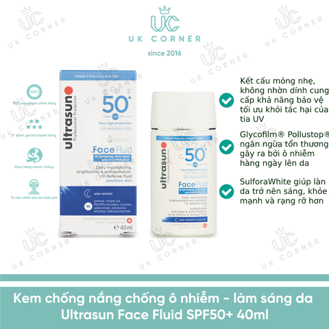 Ultrasun Anti-Pollution Face Fluid SPF 50+ 40ml