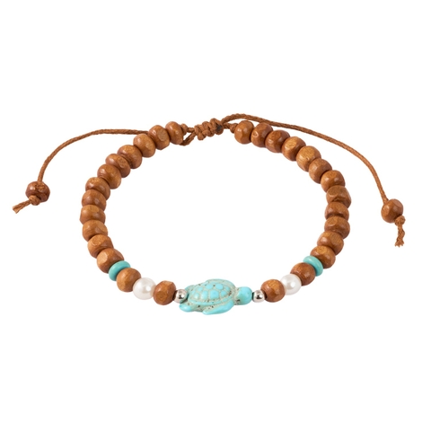 Bộ Dây Cổ-Lắc Tay Chuỗi Hạt Gỗ Rùa Xanh