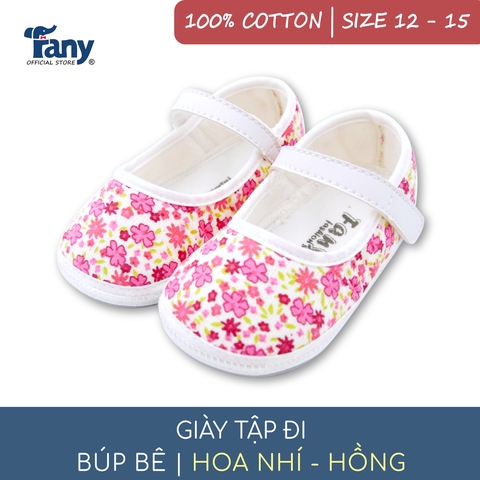 Giày tập đi búp bê | hoa nhí - hồng