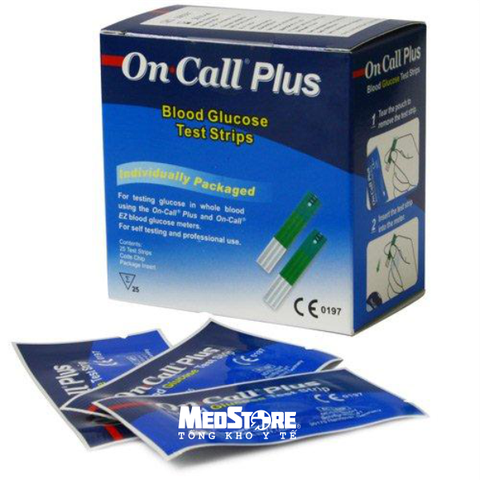 Que Thử Đường Huyết On-Call Plus (hộp 25 que)