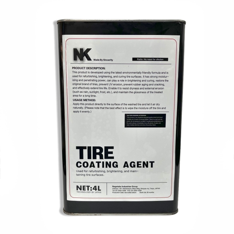 Dung Dịch Dưỡng Nano Lốp NK / Kháng Nước Kháng Bụi - Can 4L - Tire Coating Agent