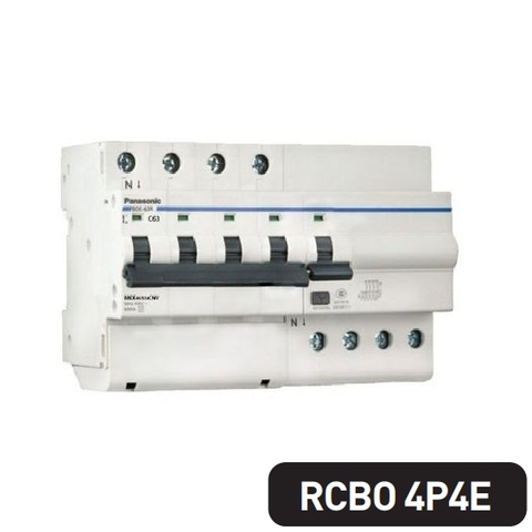 RCBO 4P4E 25A Dòng rò 30mA dòng cắt 6kA Panasonic BBDE42534CNV