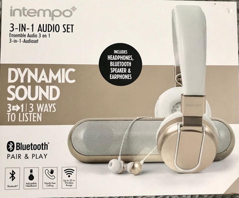 Tai nghe Intempo 3 In 1 Audio Set ( Loa Bluetooth - Tai nghe - Headphone )