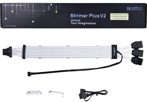 Dây Lian Li Strimer Plus V2 168 - 8 PW168-8PV2 Black (Màu Đen)