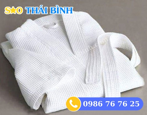 Áo choàng khách sạn họa tiết tổ ong