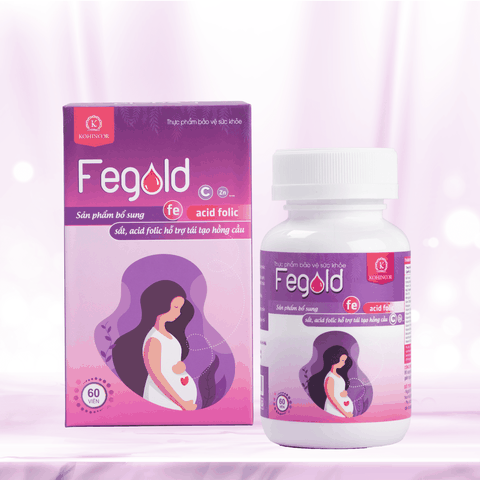 Viên bổ sung sắt, acid folic - Fegold