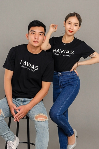 Couple Áo Thun Cotton HAVIAS Tag