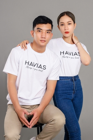 Couple Áo Thun Cotton HAVIAS Tag