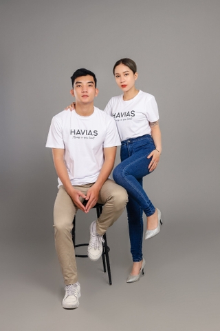 Couple Áo Thun Cotton HAVIAS Tag