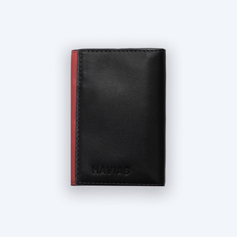 Bóp ví da thật nam nữ HAVIAS Ví da Eclipse Handcrafted Mini Wallet Đen