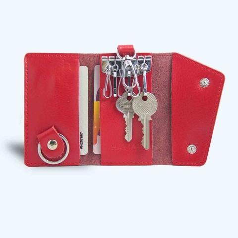 Bao da móc khóa Key Zippo HAVIAS Đỏ