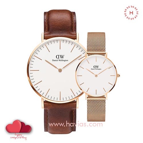 Daniel Wellington Classic ST Maves vs Petite Melrose White Couple 40mm/32mm