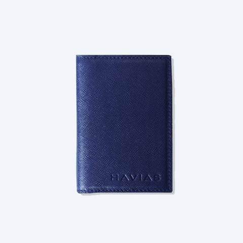 Bóp ví da thật nam nữ HAVIAS Ví Da Gapple Mini Wallet Xanh Navy