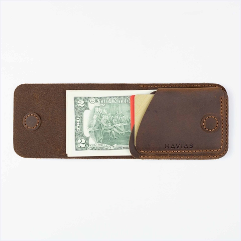 Ví Da Gerbera Handcrafted Mini Wallet