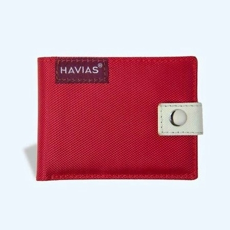 Ví vải ngang BUTTON HAVIAS ĐỎ