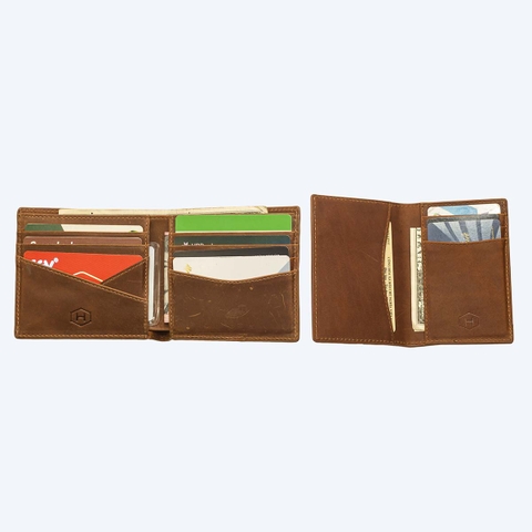 Couple Ví Enus & Gapple Handcrafted Wallet Brown