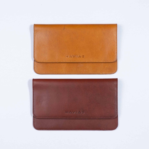 Bóp ví da thật nam nữ HAVIAS Couple Ví Da The Momo Handcrafted Wallet