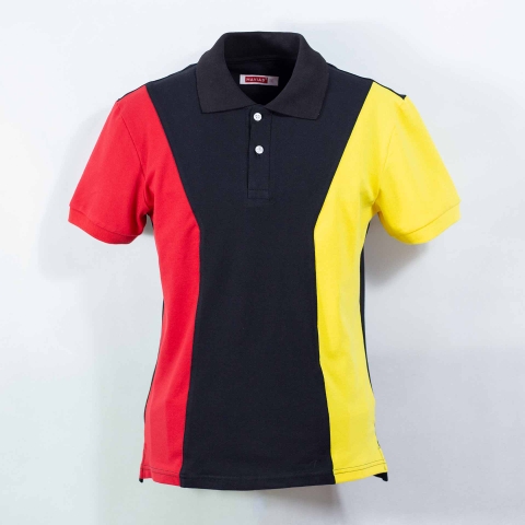 Black Mix Red Yellow Strong Shoulder Premium Polo