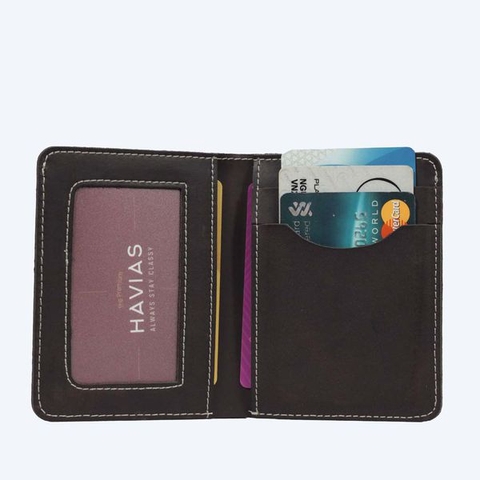 Ví đứng Mini VAMI Handcrafted Wallet Đen