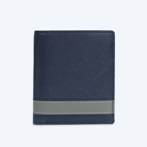 Bóp ví da thật nam nữ Ví đứng Cosver2 HAVIAS Handcrafted Wallet Xanh Navy