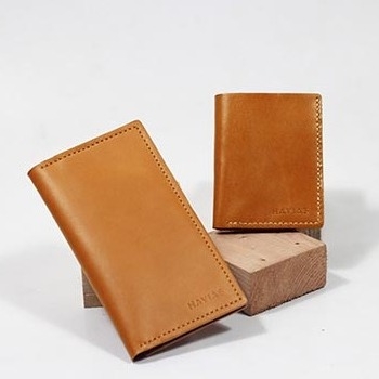 Bóp ví da thật nam nữ HAVIAS Couple Ví Venuta2 & Venumi Handcrafted Wallet Yellow Buff