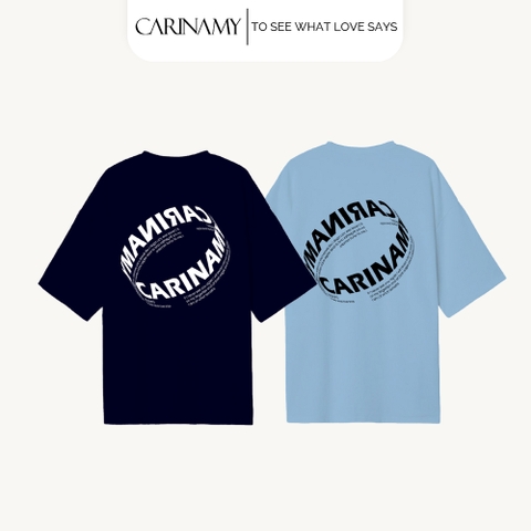 Áo thun couple CARINAMY form rộng A LETTER TEE