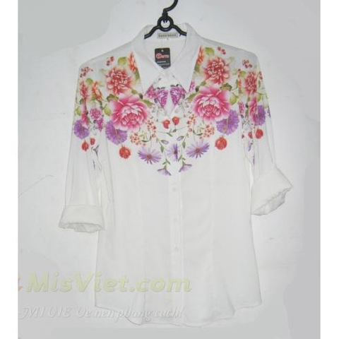 ÁO SƠ MI TƠ NHUNG - HOA