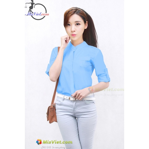 ÁO HỘP HÀN QUỐC .Xanh Biển