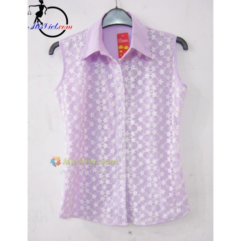 ÁO SƠ MI SÁT NÁCH REN CƯỚC