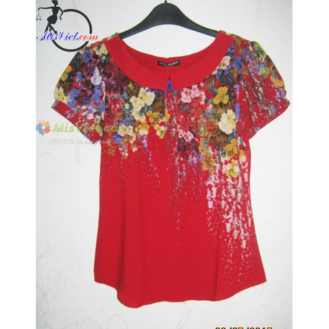 ÁO LỤA TƠ TẰM CAO CẤP .ĐỎ