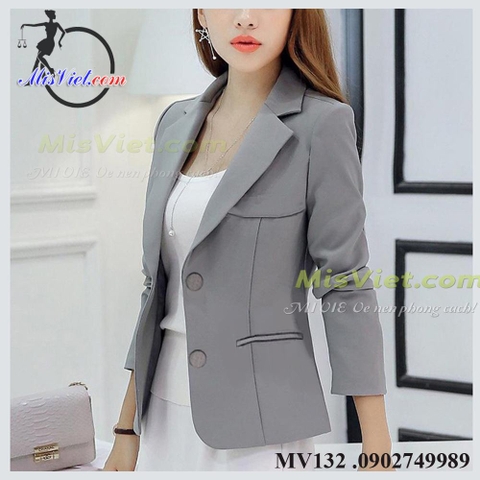 MV132 ÁO VEST CÔNG SỞ NỮ - XÁM